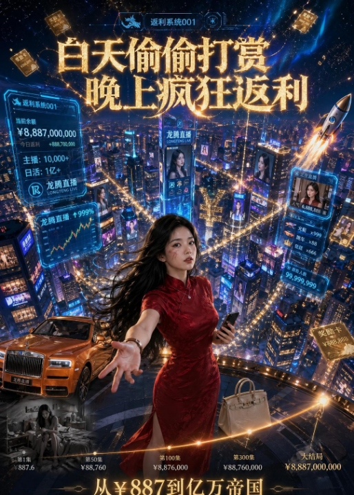 白天偷偷打赏，晚上疯狂返利（70集）Ai短剧