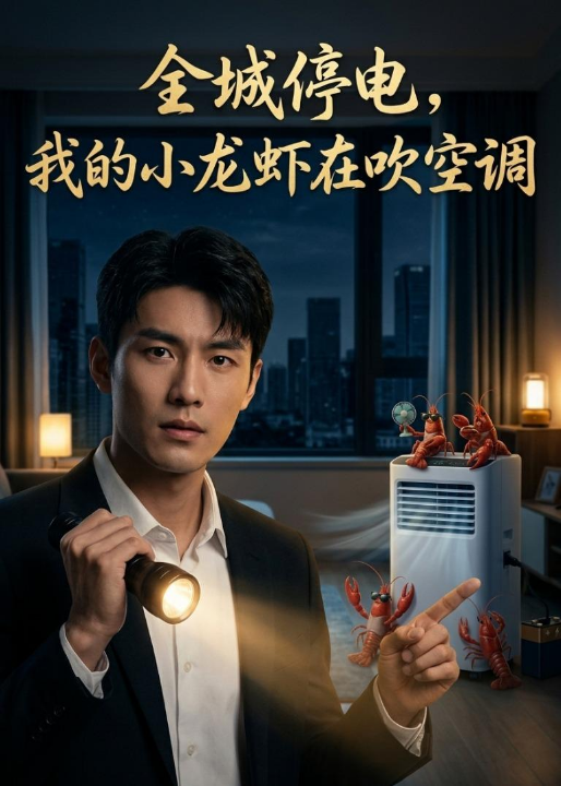 全城停电，我的小龙虾在吹空调（48集）AI短剧